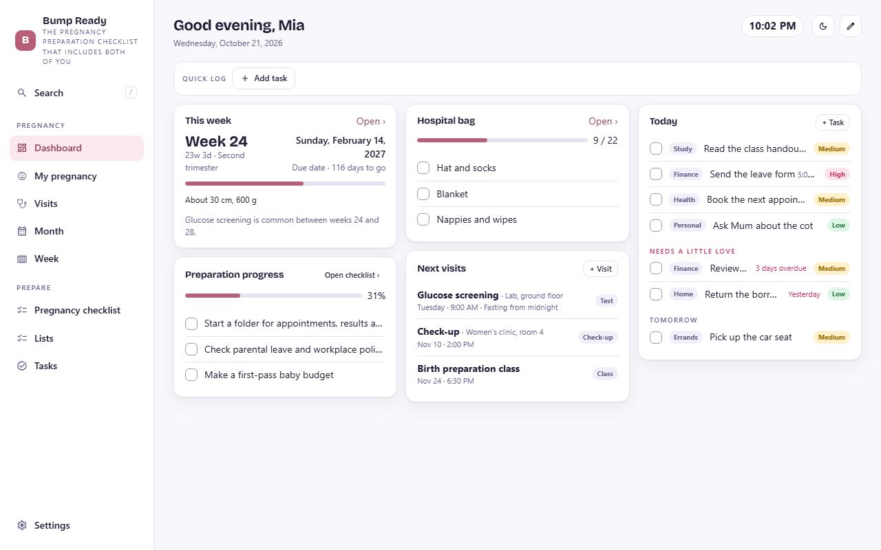 Bump Ready dashboard