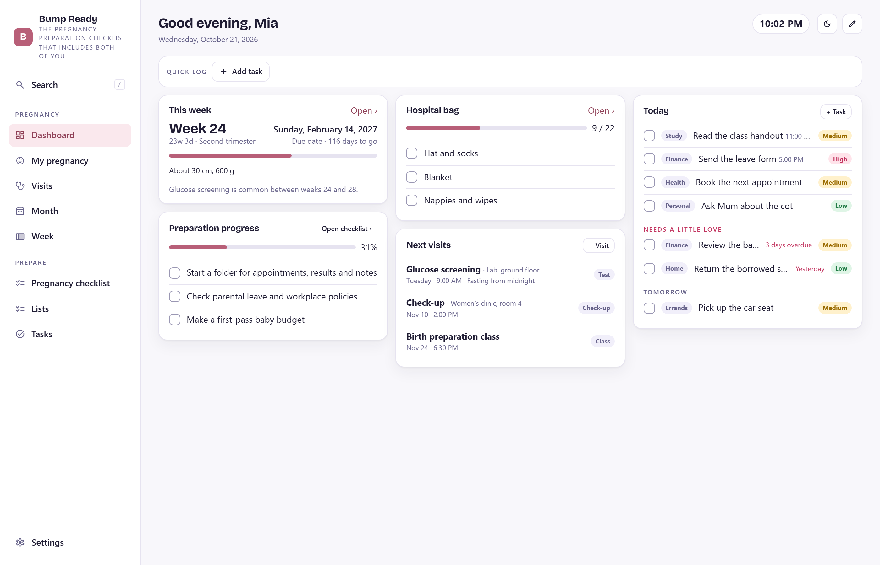 Bump Ready dashboard